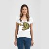 Ladies Slim Fit V Neck Poly-Rich Tee Thumbnail