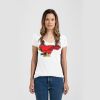 Ladies Slim Fit V Neck Poly-Rich Tee Thumbnail