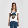 Ladies Slim Fit V Neck Poly-Rich Tee Thumbnail