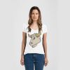 Ladies Slim Fit V Neck Poly-Rich Tee Thumbnail