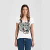 Ladies Slim Fit V Neck Poly-Rich Tee Thumbnail