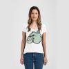 Ladies Slim Fit V Neck Poly-Rich Tee Thumbnail