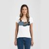 Ladies Slim Fit V Neck Poly-Rich Tee Thumbnail