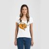 Ladies Slim Fit V Neck Poly-Rich Tee Thumbnail