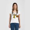 Ladies Slim Fit V Neck Poly-Rich Tee Thumbnail