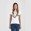 Ladies Slim Fit V Neck Poly-Rich Tee Thumbnail