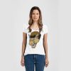 Ladies Slim Fit V Neck Poly-Rich Tee Thumbnail