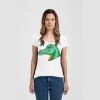 Ladies Slim Fit V Neck Poly-Rich Tee Thumbnail