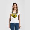 Ladies Slim Fit V Neck Poly-Rich Tee Thumbnail