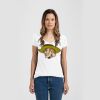 Ladies Slim Fit V Neck Poly-Rich Tee Thumbnail