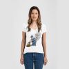 Ladies Slim Fit V Neck Poly-Rich Tee Thumbnail