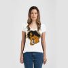 Ladies Slim Fit V Neck Poly-Rich Tee Thumbnail