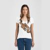 Ladies Slim Fit V Neck Poly-Rich Tee Thumbnail