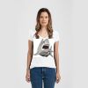 Ladies Slim Fit V Neck Poly-Rich Tee Thumbnail