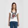 Ladies Slim Fit V Neck Poly-Rich Tee Thumbnail