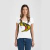 Ladies Slim Fit V Neck Poly-Rich Tee Thumbnail
