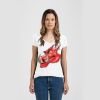 Ladies Slim Fit V Neck Poly-Rich Tee Thumbnail