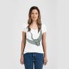 Ladies Slim Fit V Neck Poly-Rich Tee Thumbnail