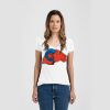 Ladies Slim Fit V Neck Poly-Rich Tee Thumbnail