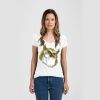 Ladies Slim Fit V Neck Poly-Rich Tee Thumbnail