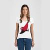 Ladies Slim Fit V Neck Poly-Rich Tee Thumbnail