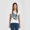 Ladies Slim Fit V Neck Poly-Rich Tee Thumbnail