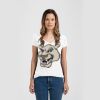 Ladies Slim Fit V Neck Poly-Rich Tee Thumbnail