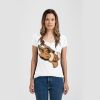 Ladies Slim Fit V Neck Poly-Rich Tee Thumbnail