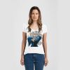 Ladies Slim Fit V Neck Poly-Rich Tee Thumbnail