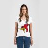 Ladies Slim Fit V Neck Poly-Rich Tee Thumbnail
