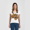 Ladies Slim Fit V Neck Poly-Rich Tee Thumbnail