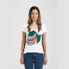Ladies Slim Fit V Neck Poly-Rich Tee Thumbnail