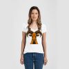 Ladies Slim Fit V Neck Poly-Rich Tee Thumbnail
