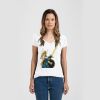 Ladies Slim Fit V Neck Poly-Rich Tee Thumbnail