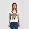 Ladies Slim Fit V Neck Poly-Rich Tee Thumbnail