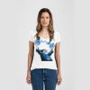 Ladies Slim Fit V Neck Poly-Rich Tee Thumbnail