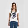 Ladies Slim Fit V Neck Poly-Rich Tee Thumbnail