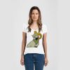 Ladies Slim Fit V Neck Poly-Rich Tee Thumbnail