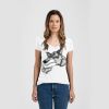 Ladies Slim Fit V Neck Poly-Rich Tee Thumbnail