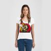 Ladies Slim Fit V Neck Poly-Rich Tee Thumbnail