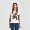 Ladies Slim Fit V Neck Poly-Rich Tee Thumbnail
