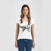 Ladies Slim Fit V Neck Poly-Rich Tee Thumbnail