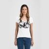 Ladies Slim Fit V Neck Poly-Rich Tee Thumbnail