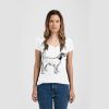 Ladies Slim Fit V Neck Poly-Rich Tee Thumbnail