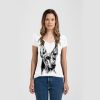 Ladies Slim Fit V Neck Poly-Rich Tee Thumbnail