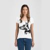 Ladies Slim Fit V Neck Poly-Rich Tee Thumbnail