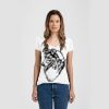 Ladies Slim Fit V Neck Poly-Rich Tee Thumbnail