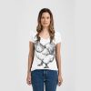 Ladies Slim Fit V Neck Poly-Rich Tee Thumbnail