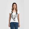 Ladies Slim Fit V Neck Poly-Rich Tee Thumbnail