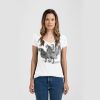 Ladies Slim Fit V Neck Poly-Rich Tee Thumbnail
